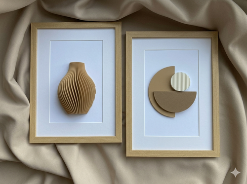 3D obraz Váza s žebrovaným vzorem | 20×30 cm dekorace do obývacího pokoje