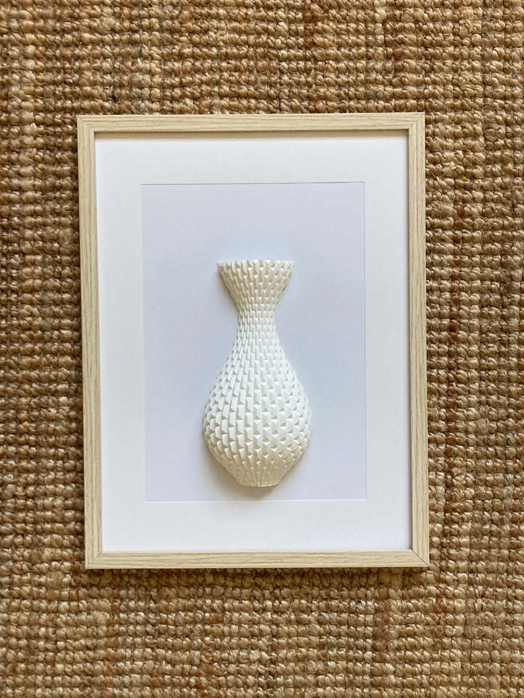 3D obraz Váza s geometrickým vzorem – moderní nástěnná dekorace 20×30 cm