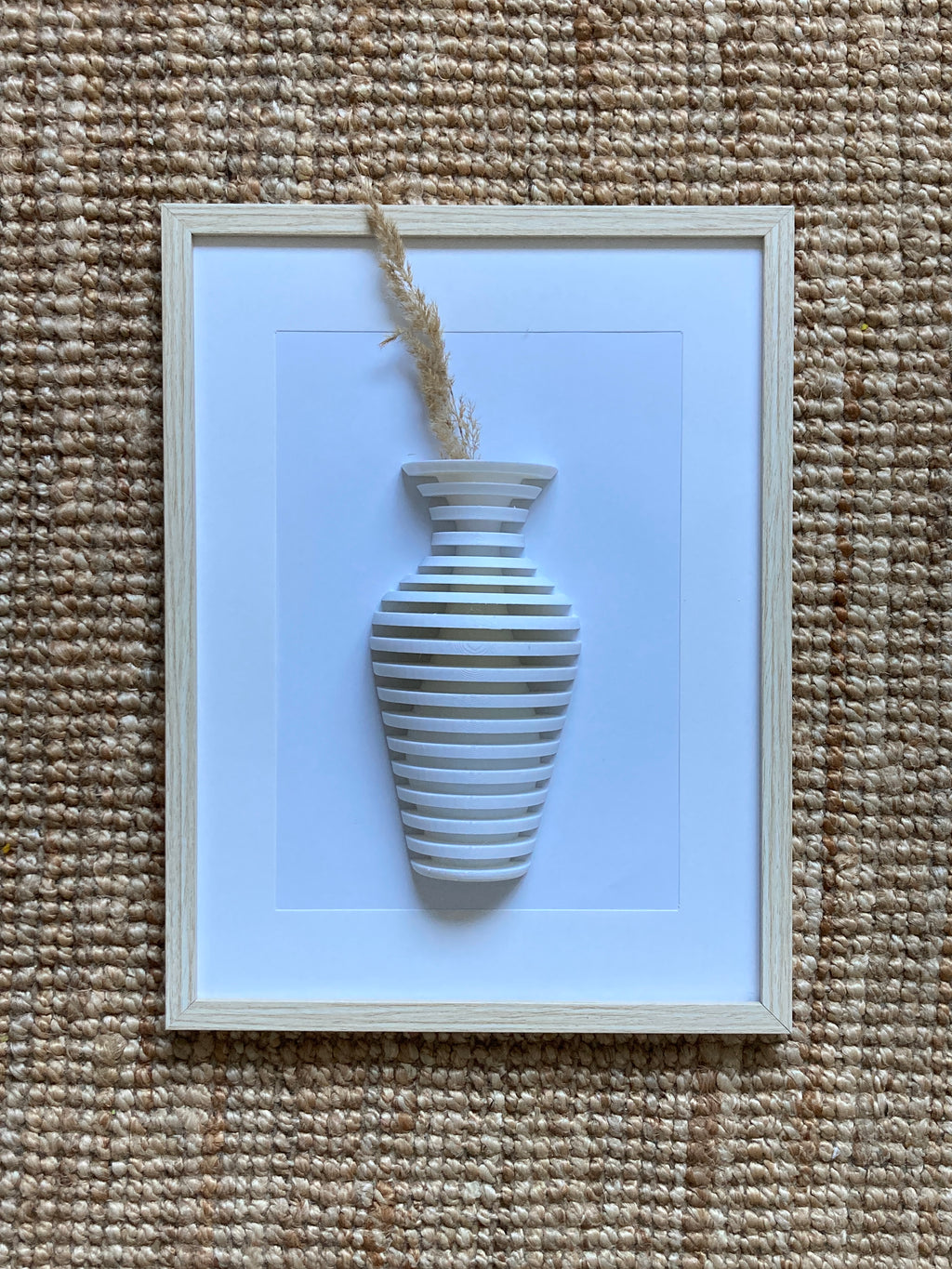 3D obraz Váza – reliéfní dekorace na zeď 30×40 cm | Ručně vyrobený, minimalistický
