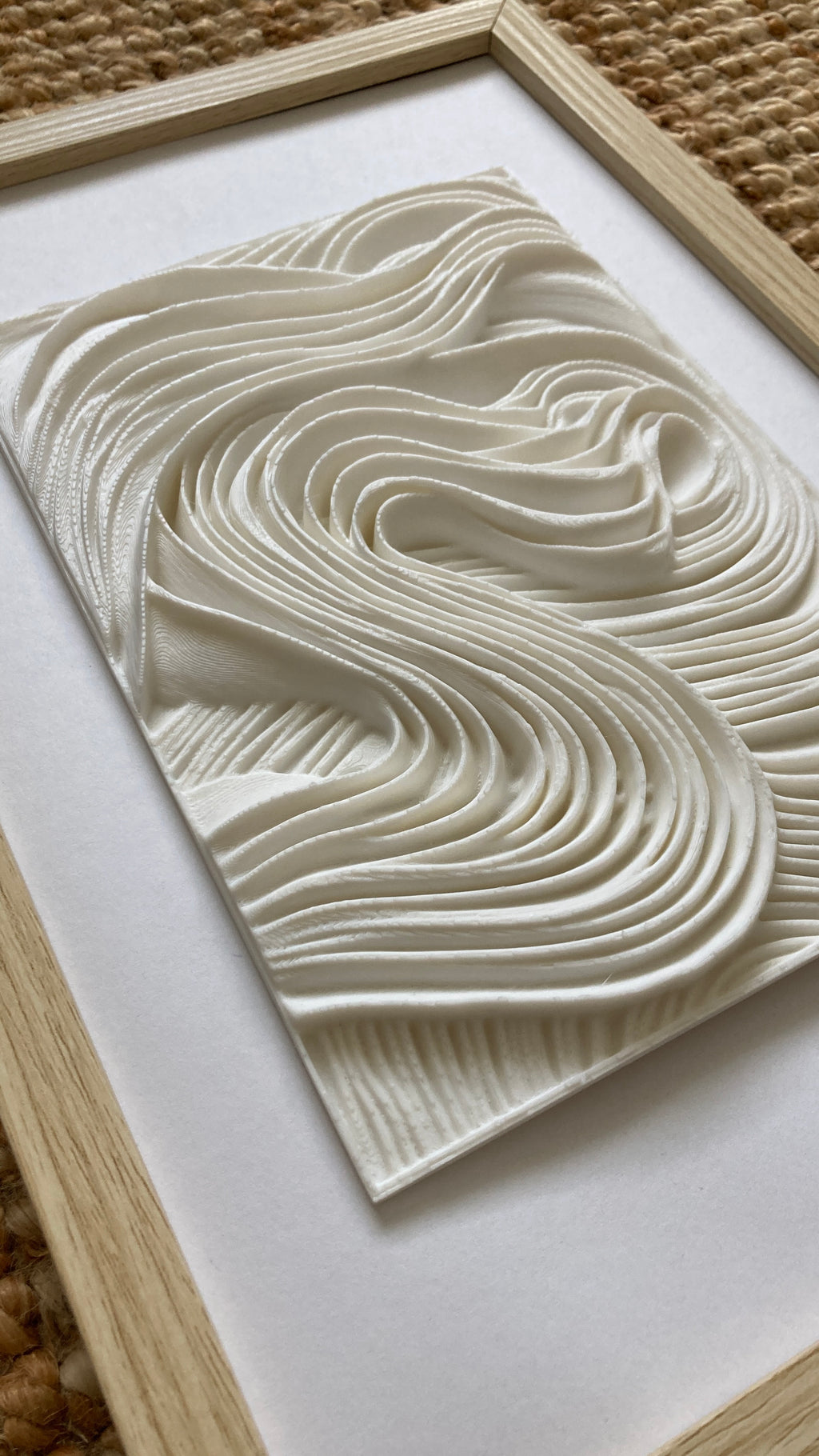 Moderní 3D abstraktní obraz – vlny, dekorace na zeď 20 × 30 cm