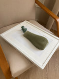 3D umělecká váza vroubkovaná 30×40 cm – interiérový dekor