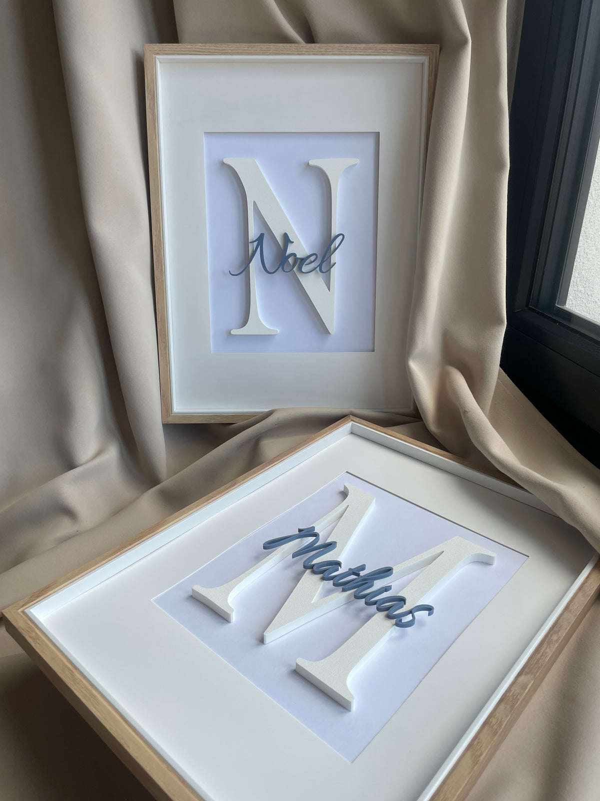 Personalizovaný 3D obraz se jménem a iniciálou 30×40 cm – dárek na míru