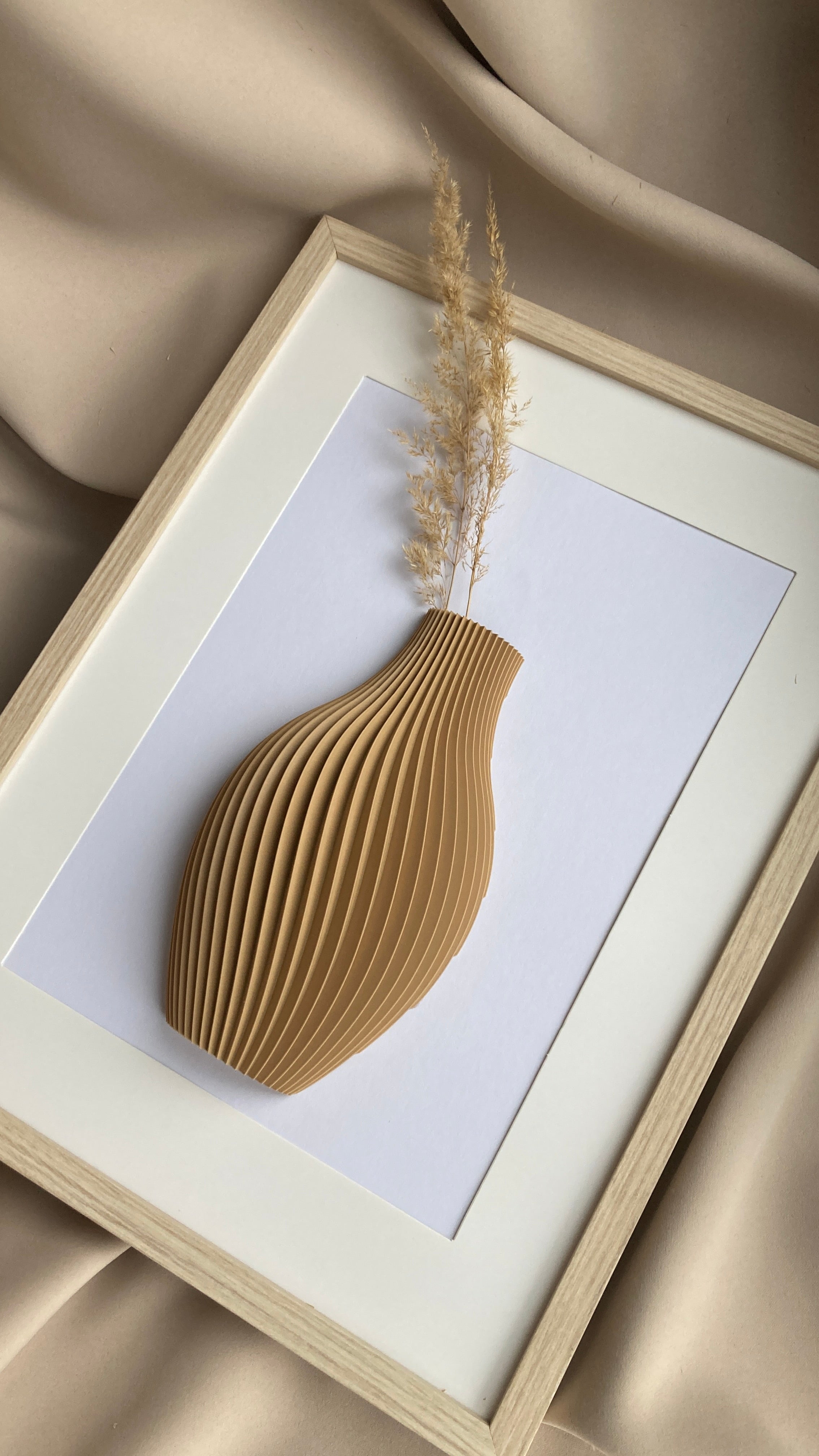 3D obraz Váza s žebrovaným vzorem | 20×30 cm dekorace do obývacího pokoje