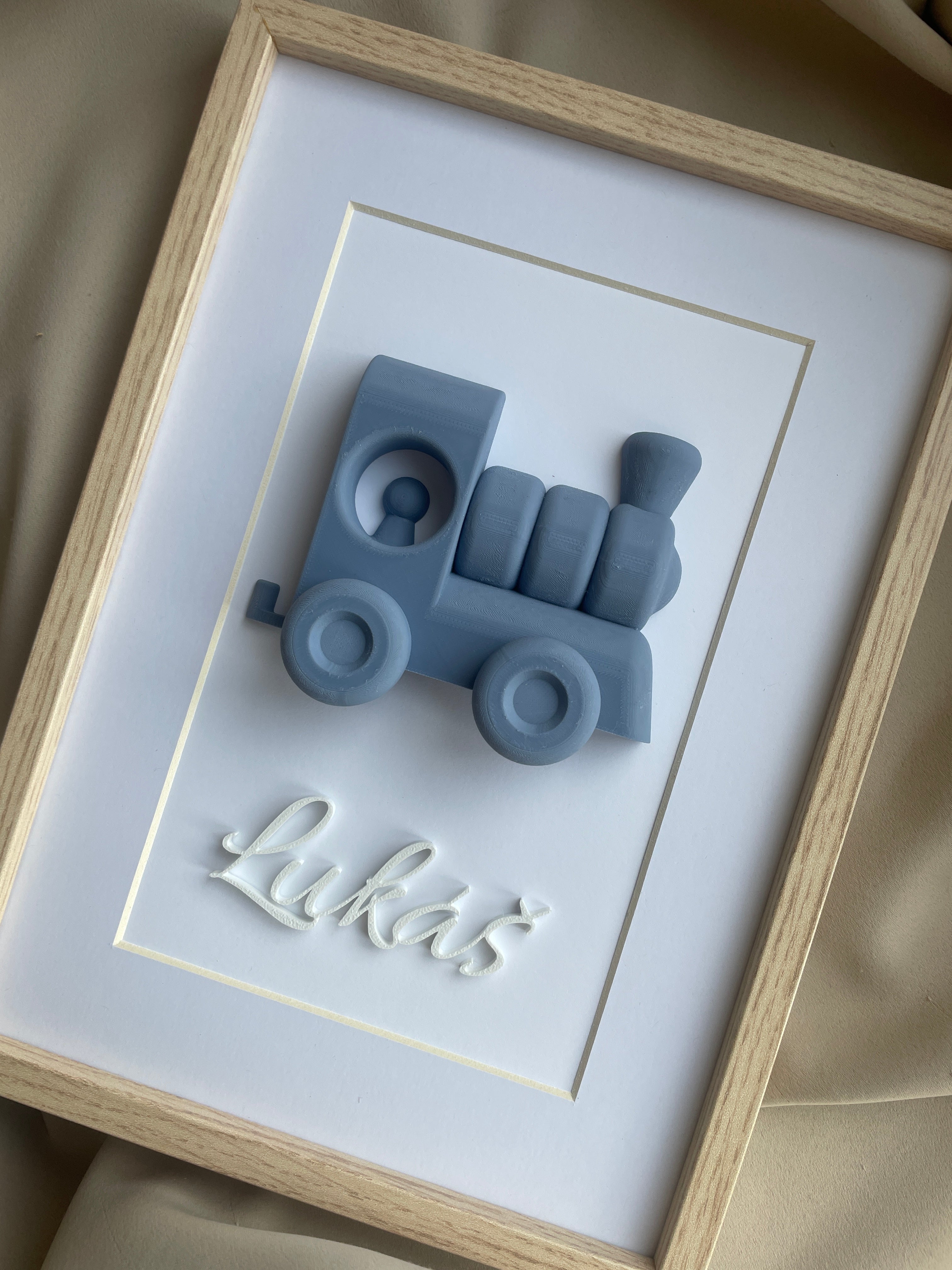 Personalizovaný 3D obrázek vláček se jménem – dárek pro miminko a děti