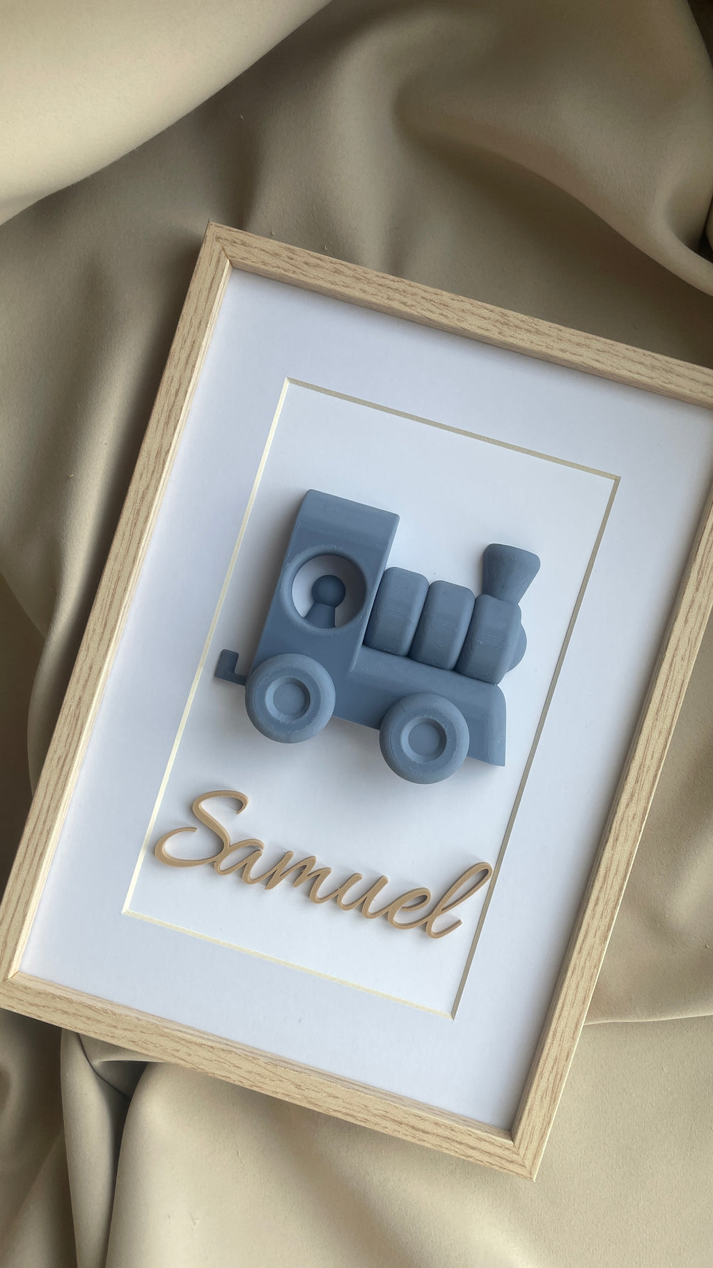 Personalizovaný 3D obrázek vláček se jménem – dárek pro miminko a děti