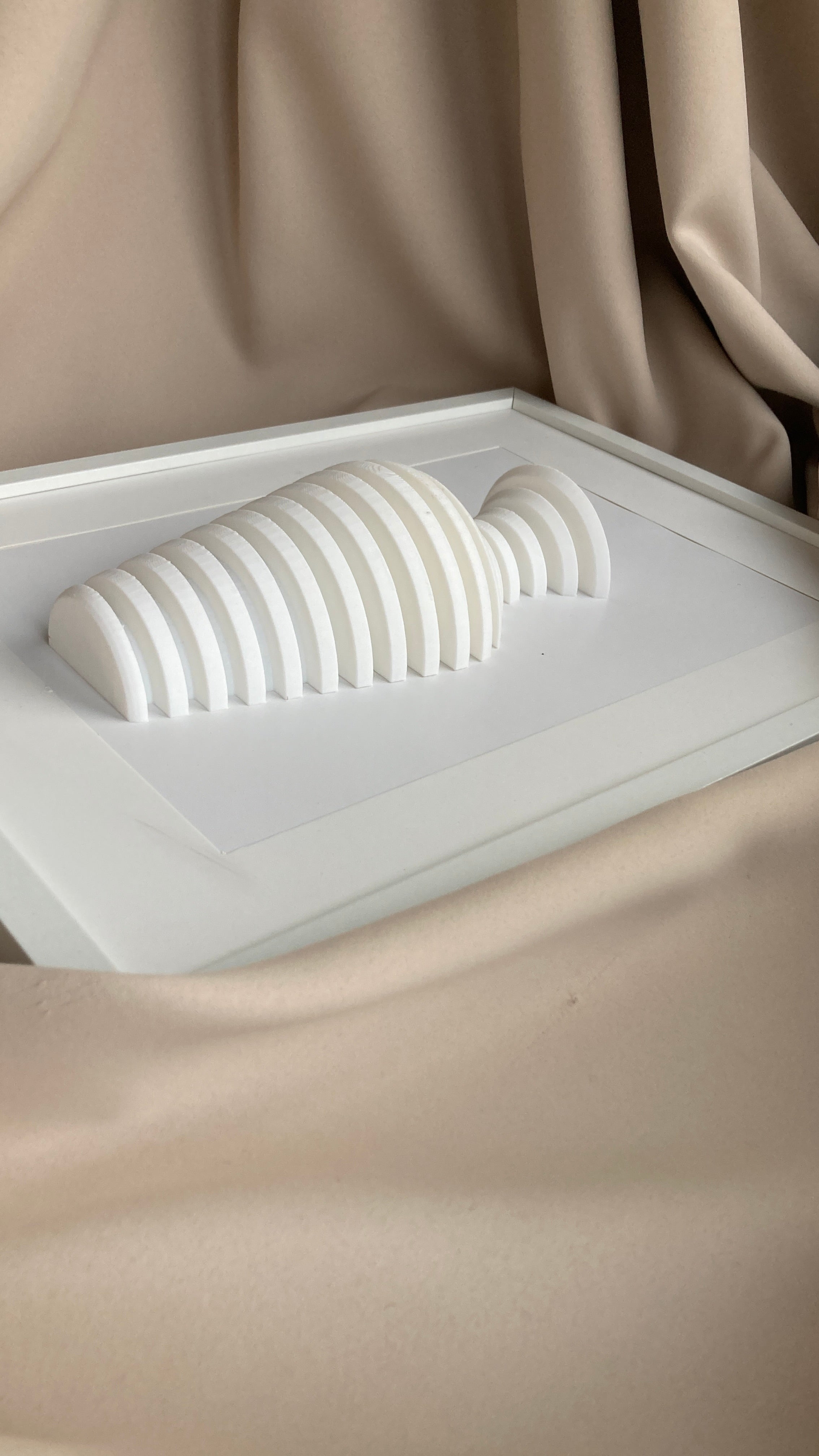 3D obraz Váza – reliéfní dekorace na zeď 30×40 cm | Ručně vyrobený, minimalistický